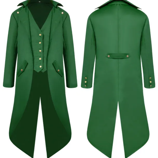 Men's Winter Jacket Trench Coat Cloak / Capes Party Halloween Fall Winter Nylon Waterproof Outerwear Clothing Apparel Fashion Cosplay Vintage Style