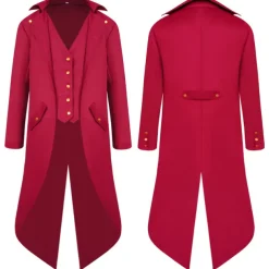 Men's Winter Jacket Trench Coat Cloak / Capes Party Halloween Fall Winter Nylon Waterproof Outerwear Clothing Apparel Fashion Cosplay Vintage Style