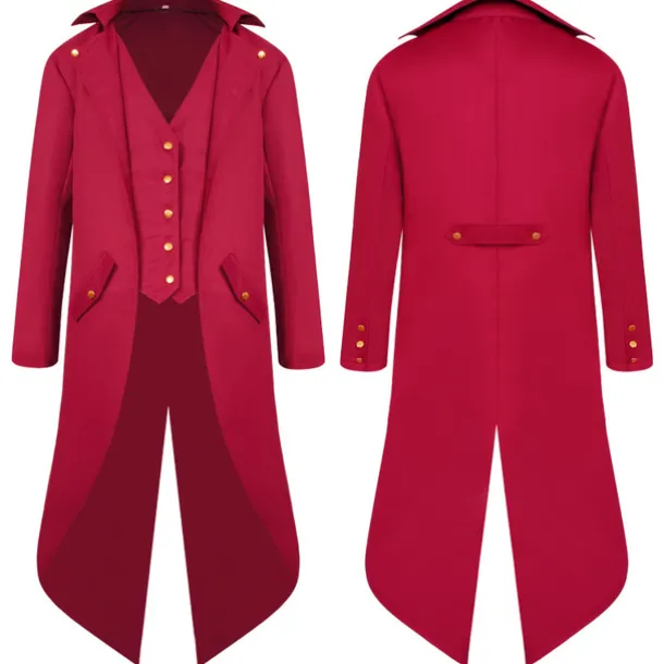 Men's Winter Jacket Trench Coat Cloak / Capes Party Halloween Fall Winter Nylon Waterproof Outerwear Clothing Apparel Fashion Cosplay Vintage Style