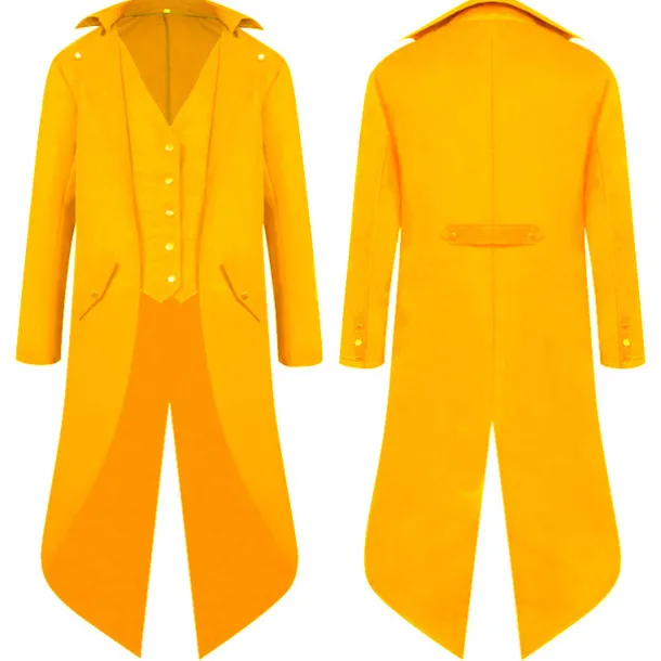 Men's Winter Jacket Trench Coat Cloak / Capes Party Halloween Fall Winter Nylon Waterproof Outerwear Clothing Apparel Fashion Cosplay Vintage Style