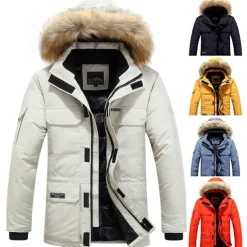 Men's Winter Polyester Thermal Warm Fleece Lining Windproof Breathable orange Cream Screen Color grey blue Vest