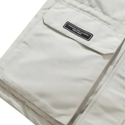 Men's Winter Polyester Thermal Warm Fleece Lining Windproof Breathable orange Cream Screen Color grey blue Vest