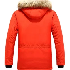 Men's Winter Polyester Thermal Warm Fleece Lining Windproof Breathable orange Cream Screen Color grey blue Vest