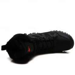 Men's Winter Tactical Boots – Warm Faux Fur Lined, Waterproof High Top Snow Boots with Anti-Slip Sole, Ideal for Outdoor Hiking and Cold Weather