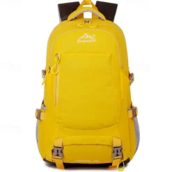 Men's Women's Backpack School Bag Bookbag Functional Backpack School Backpack Bookbag School Outdoor Camping & Hiking Polyester Nylon Adjustable Large Capacity Waterproof Zipper Black Yellow Light