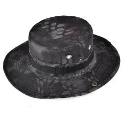 Men's Women's Camouflage Army Tactical Cap Military Boonie Hat Sun Hat Fishing Hat Bucket Cap Wide Brim Outdoor UV Protection Breathable Quick Dry Sweat wicking Hat for Hunting Fishing Climbing Summer