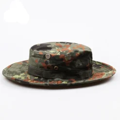 Men's Women's Camouflage Army Tactical Cap Military Boonie Hat Sun Hat Fishing Hat Bucket Cap Wide Brim Outdoor UV Protection Breathable Quick Dry Sweat wicking Hat for Hunting Fishing Climbing Summer