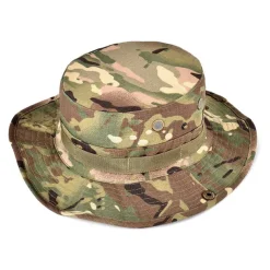 Men's Women's Camouflage Army Tactical Cap Military Boonie Hat Sun Hat Fishing Hat Bucket Cap Wide Brim Outdoor UV Protection Breathable Quick Dry Sweat wicking Hat for Hunting Fishing Climbing Summer