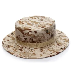 Men's Women's Camouflage Army Tactical Cap Military Boonie Hat Sun Hat Fishing Hat Bucket Cap Wide Brim Outdoor UV Protection Breathable Quick Dry Sweat wicking Hat for Hunting Fishing Climbing Summer