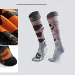 Men's Women's Compression Socks Ski Socks Outdoor Winter Anti-Slip Thermal Warm Crew Socks for Camping / Hiking Snowboarding Winter Sports