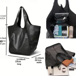 Men's Women's Handbag Shoulder Bag PU Leather Party Shopping Anti-Slip Large Capacity Durable Solid Color Leopard dark brown Leopard Wine Red