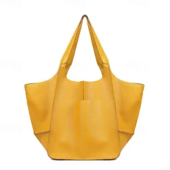 Men's Women's Handbag Shoulder Bag PU Leather Party Shopping Anti-Slip Large Capacity Durable Solid Color Leopard dark brown Leopard Wine Red