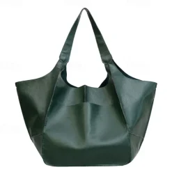 Men's Women's Handbag Shoulder Bag PU Leather Party Shopping Anti-Slip Large Capacity Durable Solid Color Leopard dark brown Leopard Wine Red