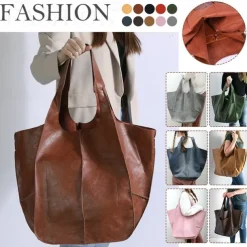 Men's Women's Handbag Shoulder Bag PU Leather Party Shopping Anti-Slip Large Capacity Durable Solid Color Leopard dark brown Leopard Wine Red