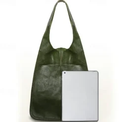 Men's Women's Handbag Shoulder Bag PU Leather Party Shopping Anti-Slip Large Capacity Durable Solid Color Leopard dark brown Leopard Wine Red