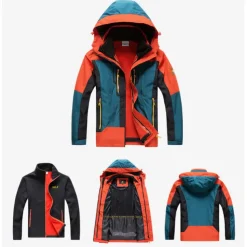Men's Women's Hiking 3-in-1 Jackets Waterproof Hiking Jacket Rain Jacket Winter Outdoor Thermal Warm Waterproof Windproof Breathable Outerwear Winter Jacket Trench Coat Hunting Ski / Snowboard Fishing