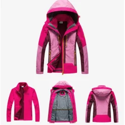 Men's Women's Hiking 3-in-1 Jackets Waterproof Hiking Jacket Rain Jacket Winter Outdoor Thermal Warm Waterproof Windproof Breathable Outerwear Winter Jacket Trench Coat Hunting Ski / Snowboard Fishing