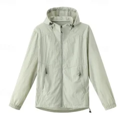 Men's Women's Hiking Jacket Outdoor UPF50+ Breathable Lightweight Jacket Windbreaker Jacket Traveling Dark Grey Black White Army Green Royal Blue