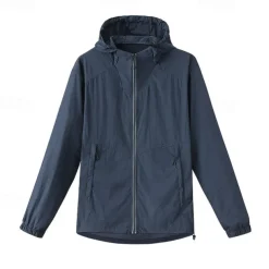 Men's Women's Hiking Jacket Outdoor UPF50+ Breathable Lightweight Jacket Windbreaker Jacket Traveling Dark Grey Black White Army Green Royal Blue