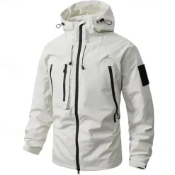 Men's Women's Hiking Jacket Winter Outdoor Windproof Front Zipper Lightweight Jacket Full Zip Camping / Hiking / Caving Black White Purple Brown Green