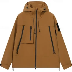 Men's Women's Hiking Jacket Winter Outdoor Windproof Front Zipper Lightweight Jacket Full Zip Camping / Hiking / Caving Black White Purple Brown Green