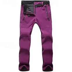 Men's Women's Hiking Pants Trousers Waterproof Hiking Pants Outdoor Fleece Lining Pants / Trousers [Ms. B]Purple [Lady B] Army Green S M L XL XXL