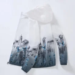 Men's Women's Hiking Skin Jacket Outdoor Packable UV Sun Protection Quick Dry Lightweight Jacket Hoodie Fishing Climbing Running grey blue Sky Blue Navy Blue Yellow / Long Sleeve