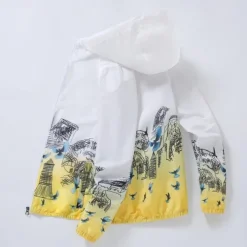 Men's Women's Hiking Skin Jacket Outdoor Packable UV Sun Protection Quick Dry Lightweight Jacket Hoodie Fishing Climbing Running grey blue Sky Blue Navy Blue Yellow / Long Sleeve