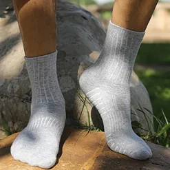 Men's Women's Hiking Socks Ski Socks Sports Socks Sports Socks Windproof Warm Breathable Quick Dry Winter Outdoor Solid Color Merino Wool Black Light Grey Gray for Hunting Ski / Snowboard Fishing