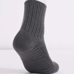 Men's Women's Hiking Socks Ski Socks Sports Socks Sports Socks Windproof Warm Breathable Quick Dry Winter Outdoor Solid Color Merino Wool Black Light Grey Gray for Hunting Ski / Snowboard Fishing