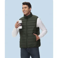 Men's Women's Hiking Vest Sleeveless Top Outdoor Thermal Warm Portable Ultra Light (UL) Winter Pocket Down Light Yellow Dark Grey Dark Pink Work Traveling Winter Sports