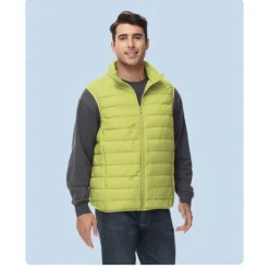 Men's Women's Hiking Vest Sleeveless Top Outdoor Thermal Warm Portable Ultra Light (UL) Winter Pocket Down Light Yellow Dark Grey Dark Pink Work Traveling Winter Sports