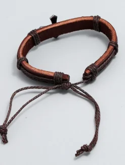 Men's Women's Leather Bracelet Classic Vintage Theme Crucifix Fashion Simple Leather Bracelet Jewelry Black / Brown For Daily Holiday Festival