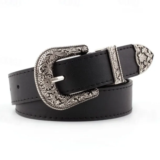 Men's Women's PU Buckle Belt PU Leather Metal Bucke Eyelet Formal Casual Party Daily Black Gray Dark Blue Brown