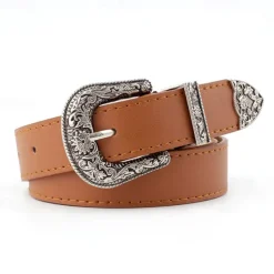 Men's Women's PU Buckle Belt PU Leather Metal Bucke Eyelet Formal Casual Party Daily Black Gray Dark Blue Brown