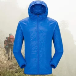 Men's Women's Rain Jacket Windbreaker UPF 50+ UV Sun Protection Zip Up Hoodie Long Sleeve Fishing Running Hiking Jacket Summer Outdoor Packable Quick Dry Outerwear Jacket Top Climbing