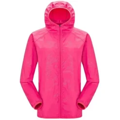 Men's Women's Rain Jacket Windbreaker UPF 50+ UV Sun Protection Zip Up Hoodie Long Sleeve Fishing Running Hiking Jacket Summer Outdoor Packable Quick Dry Outerwear Jacket Top Climbing