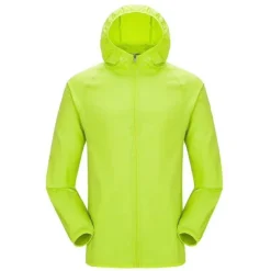Men's Women's Rain Jacket Windbreaker UPF 50+ UV Sun Protection Zip Up Hoodie Long Sleeve Fishing Running Hiking Jacket Summer Outdoor Packable Quick Dry Outerwear Jacket Top Climbing