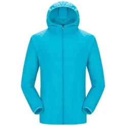 Men's Women's Rain Jacket Windbreaker UPF 50+ UV Sun Protection Zip Up Hoodie Long Sleeve Fishing Running Hiking Jacket Summer Outdoor Packable Quick Dry Outerwear Jacket Top Climbing