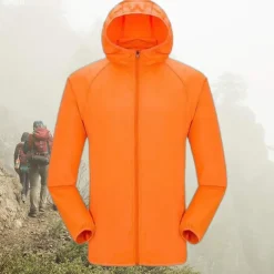 Men's Women's Rain Jacket Windbreaker UPF 50+ UV Sun Protection Zip Up Hoodie Long Sleeve Fishing Running Hiking Jacket Summer Outdoor Packable Quick Dry Outerwear Jacket Top Climbing