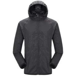 Men's Women's Rain Jacket Windbreaker UPF 50+ UV Sun Protection Zip Up Hoodie Long Sleeve Fishing Running Hiking Jacket Summer Outdoor Packable Quick Dry Outerwear Jacket Top Climbing