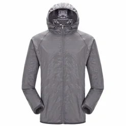 Men's Women's Rain Jacket Windbreaker UPF 50+ UV Sun Protection Zip Up Hoodie Long Sleeve Fishing Running Hiking Jacket Summer Outdoor Packable Quick Dry Outerwear Jacket Top Climbing