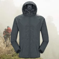 Men's Women's Rain Jacket Windbreaker UPF 50+ UV Sun Protection Zip Up Hoodie Long Sleeve Fishing Running Hiking Jacket Summer Outdoor Packable Quick Dry Outerwear Jacket Top Climbing