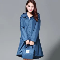 Men's Women's Rain Poncho Waterproof Hiking Jacket Rain Jacket Outdoor Waterproof Quick Dry Lightweight Comfortable Outerwear Windbreaker Raincoat Fishing Climbing Beach Light Khaki Sea Blue Dark