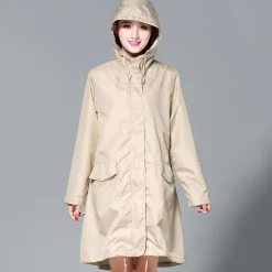 Men's Women's Rain Poncho Waterproof Hiking Jacket Rain Jacket Outdoor Waterproof Quick Dry Lightweight Comfortable Outerwear Windbreaker Raincoat Fishing Climbing Beach Light Khaki Sea Blue Dark