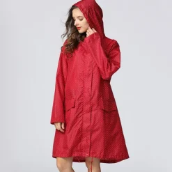 Men's Women's Rain Poncho Waterproof Hiking Jacket Rain Jacket Outdoor Waterproof Quick Dry Lightweight Comfortable Outerwear Windbreaker Raincoat Fishing Climbing Beach Light Khaki Sea Blue Dark