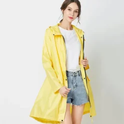 Men's Women's Rain Poncho Waterproof Hiking Jacket Rain Jacket Outdoor Waterproof Quick Dry Lightweight Comfortable Outerwear Windbreaker Raincoat Fishing Climbing Beach Light Khaki Sea Blue Dark