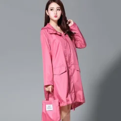 Men's Women's Rain Poncho Waterproof Hiking Jacket Rain Jacket Outdoor Waterproof Quick Dry Lightweight Comfortable Outerwear Windbreaker Raincoat Fishing Climbing Beach Light Khaki Sea Blue Dark