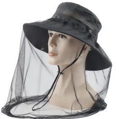 Men's Women's Sun Hat Hiking Hat Mosquito Head Net Hat 1 pcs Summer Outdoor Portable Anti-Mosquito Anti-Eradiation Comfortable Patchwork Polyester Army Green Khaki Dark Gray for Fishing