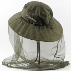Men's Women's Sun Hat Hiking Hat Mosquito Head Net Hat 1 pcs Summer Outdoor Portable Anti-Mosquito Anti-Eradiation Comfortable Patchwork Polyester Army Green Khaki Dark Gray for Fishing